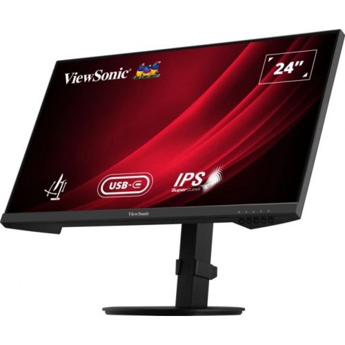 ViewSonic VG2409-MHDU-2 23,8" Full HD IPS skærm med USB-C - Sort