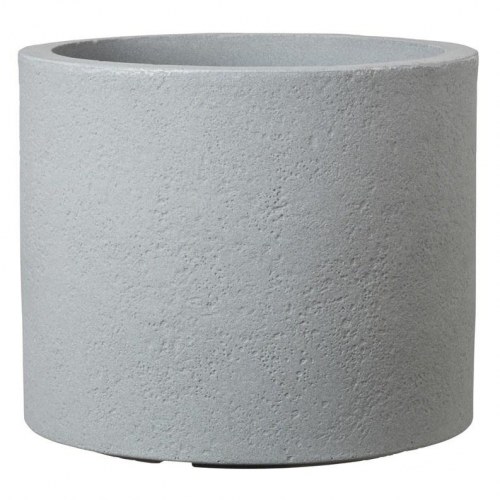 Plastik urtepotte 50 cm - Stony Grey, rund krukke