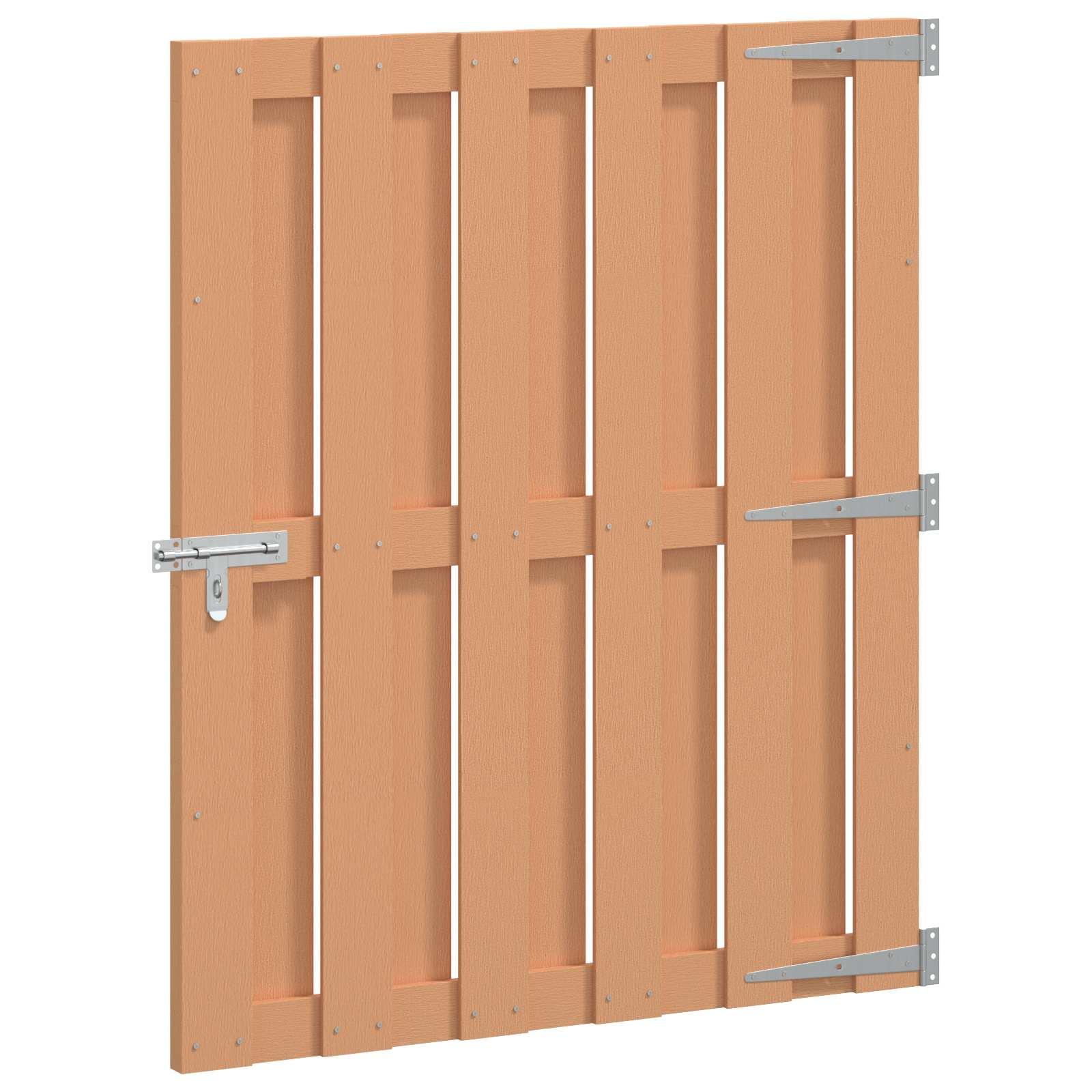 Haveport 100 × 112 cm i WPC og aluminium - brun