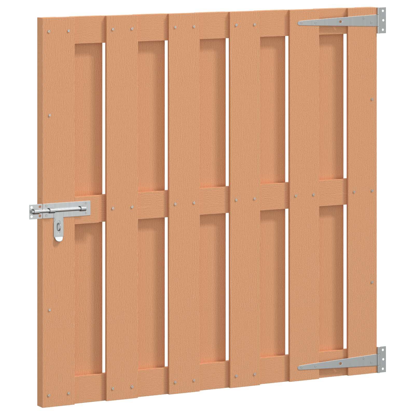 Haveport 100 x 100 cm i WPC og aluminium - brun