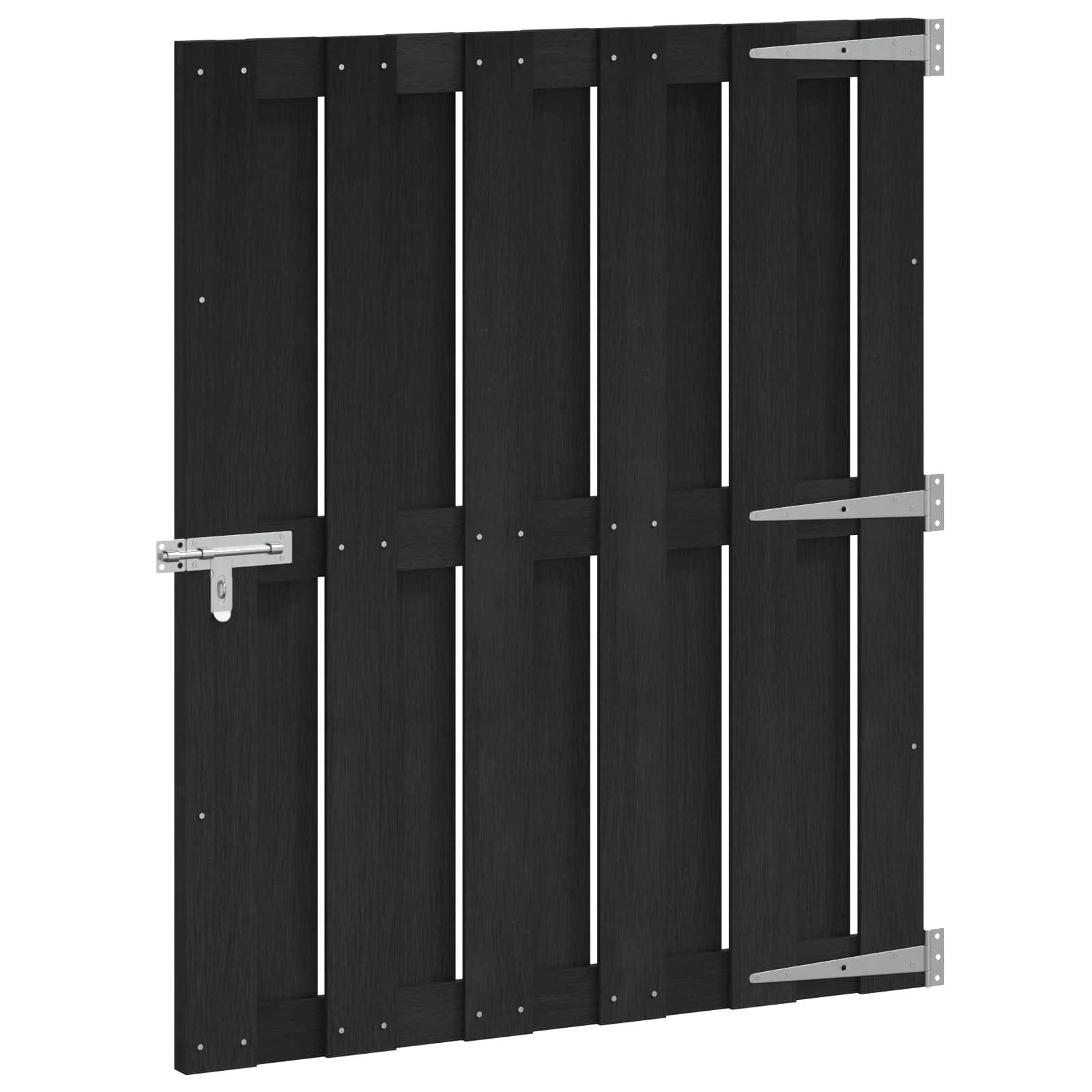 Haveport 100 × 112 cm i WPC og aluminium - sort