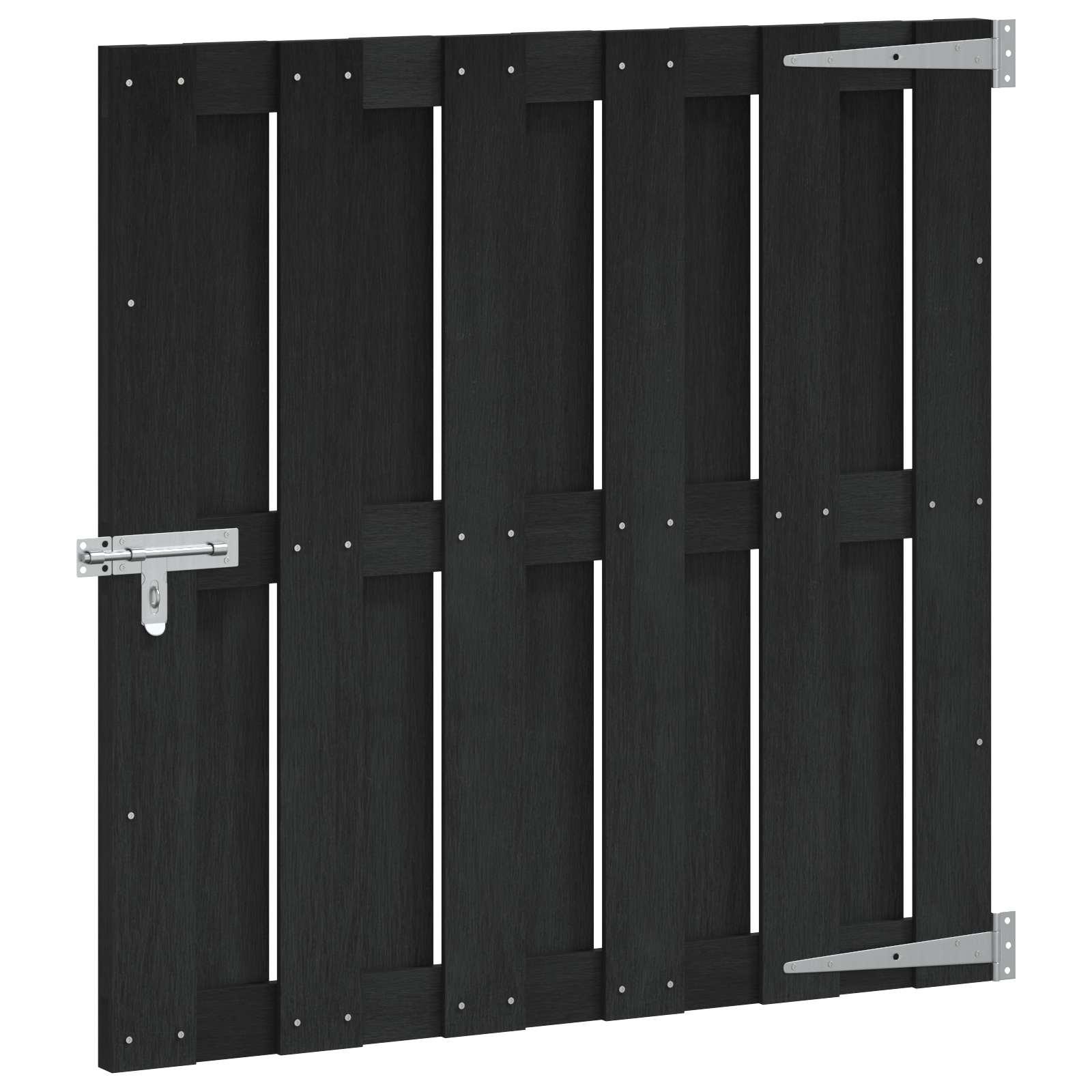 Haveport 100 × 100 cm i WPC og aluminium - sort