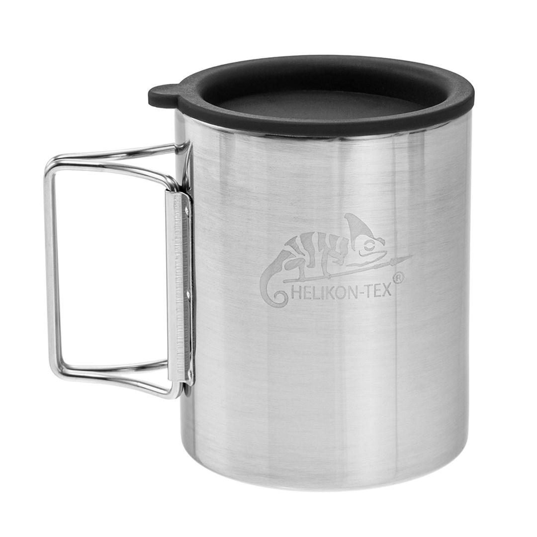 Helikon termokrus med låg 250 ml - sølv/sort