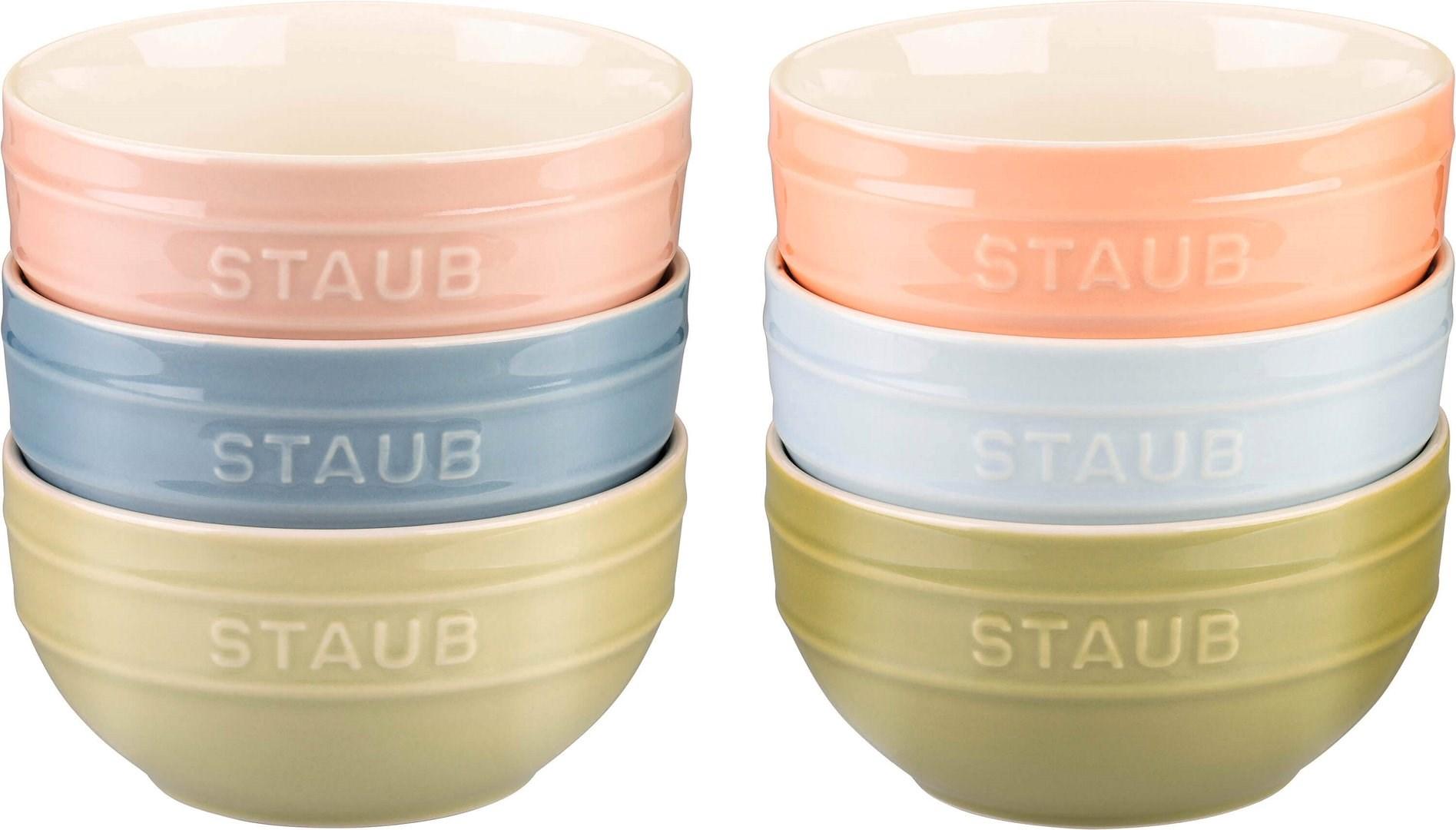 STAUB Serving - sæt med 6 skåle 12 cm, multicolor