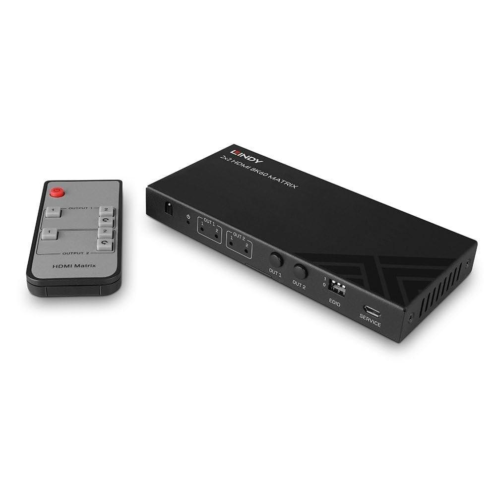 LINDY 38313 2×2 HDMI matrix switch - AV‑omskifter 6,2 W