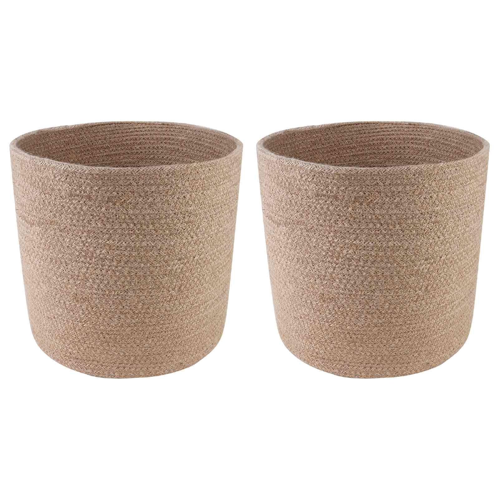 Plantepotte Sæt 2 stk Naturfarvet Ø 28 x 28 cm 100% Tossa Jute