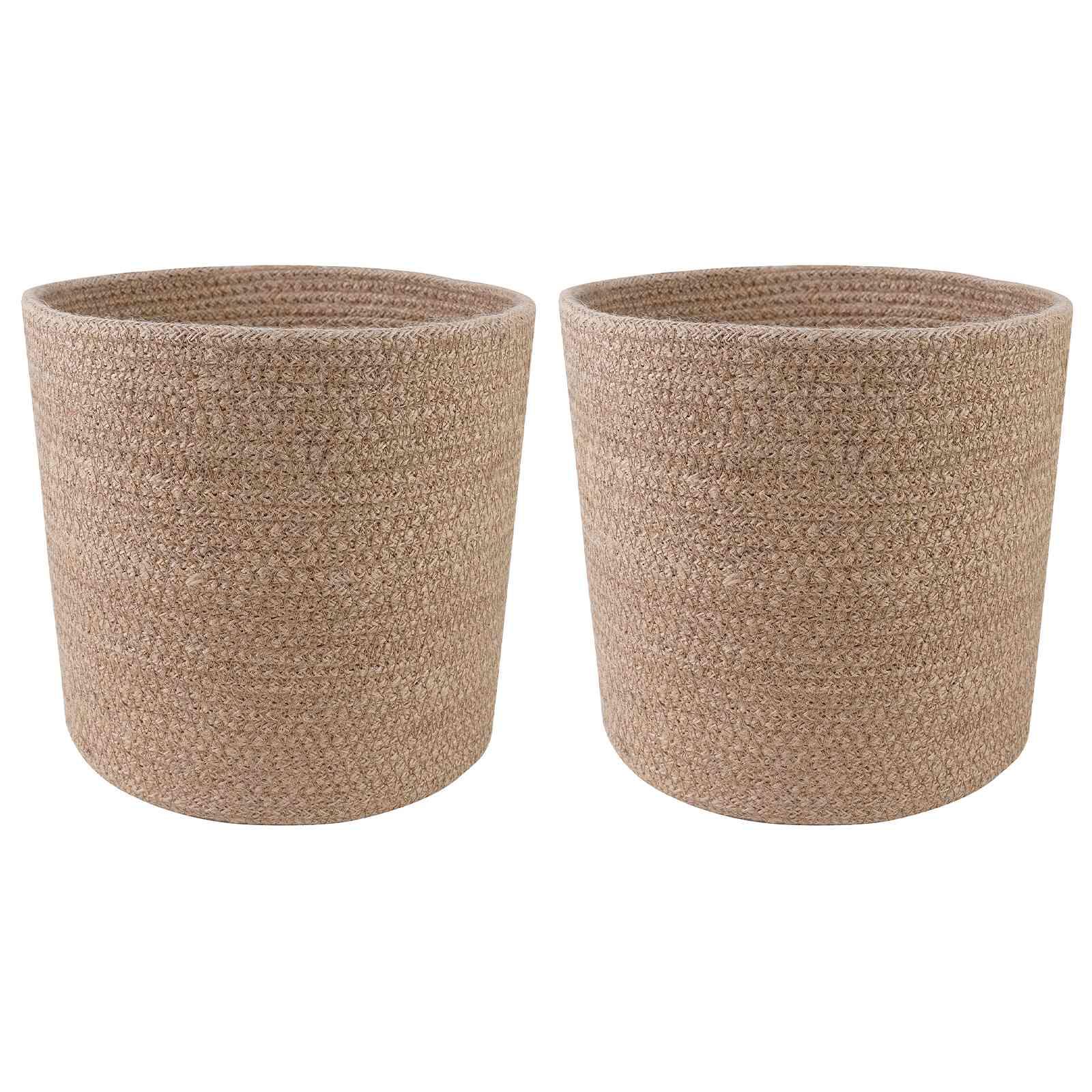 Plantepotte Sæt 2 stk Naturfarvet Ø 21 x 21 cm 100% Tossa Jute