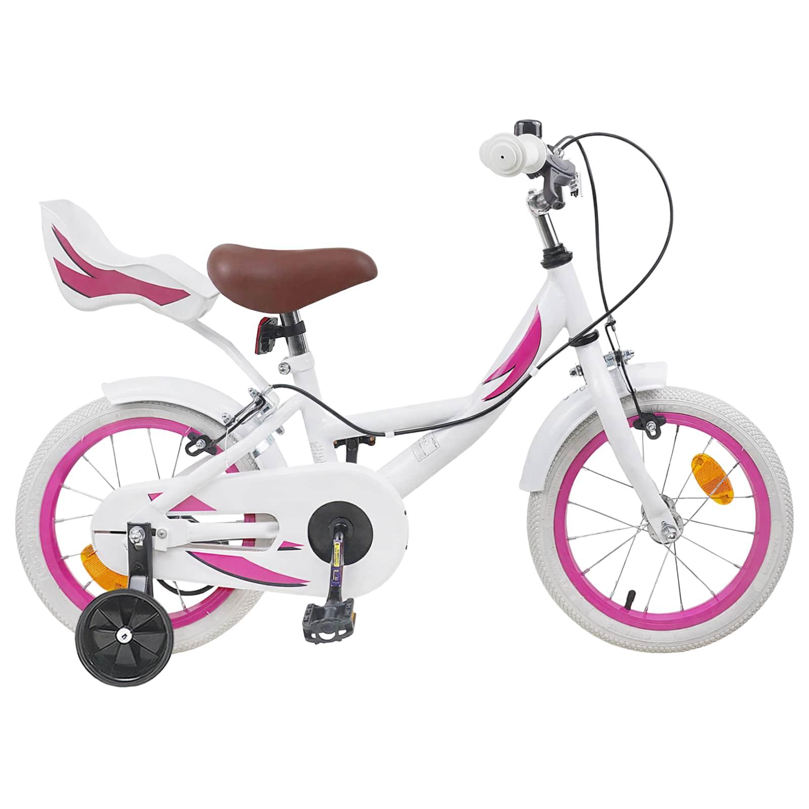 Børnecykel 14 tommer anbefalet til 3-5 år gammel Hvid