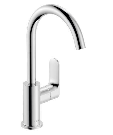 Hansgrohe Rebris S - høj tud 210, svingbar tud, pop-up - krom