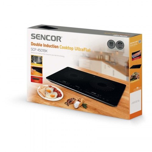 Sencor SCP 4501BK induktionskogeplade til bord - 56 cm, 2 zoner, sort