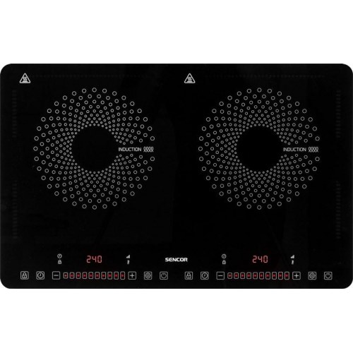 Sencor SCP 4501BK induktionskogeplade til bord - 56 cm, 2 zoner, sort