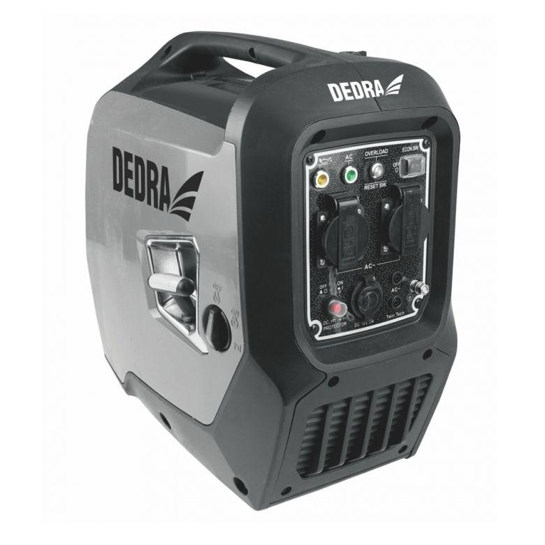 DEDRA DEGA2000 inverter-generator 1.800 W - benzin, grå, 7 l