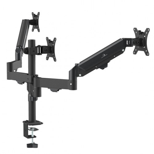 Maclean MC-137 skærmholder til 3 skærme, gasfjeder, 17-27", 2-8 kg - sort