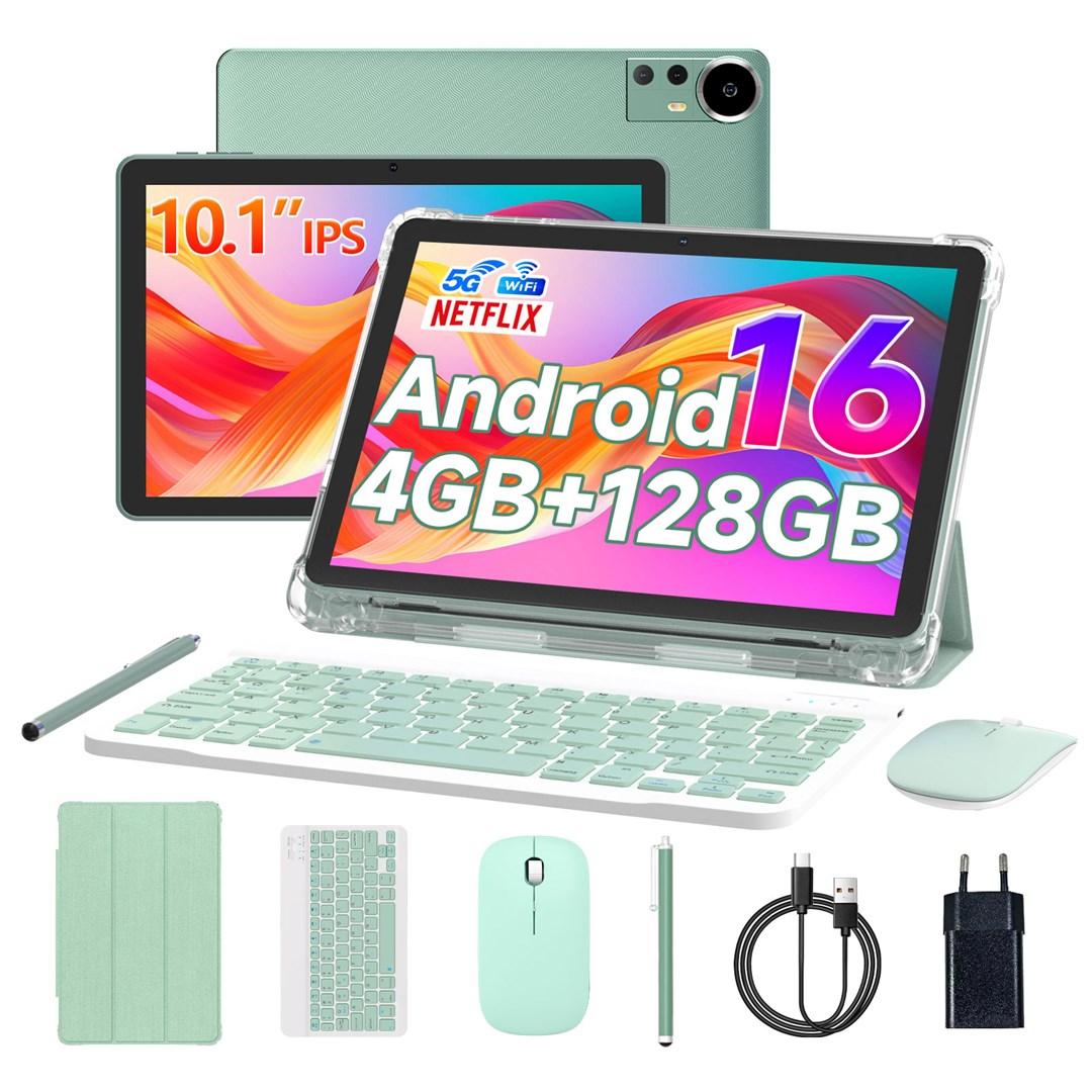 Extralink CP31 10,1" tablet - Android 15, 4 GB/128 GB - Grøn - inkl. tastatur, mus og pen