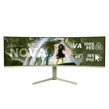 Arozzi Nova 49" buet skærm - 5120 × 1440 Dual QHD, grøn billede