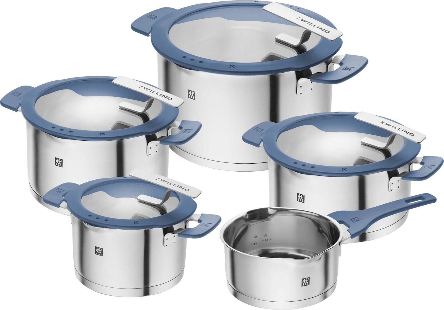 ZWILLING Simplify - sæt med 5 gryder, lyseblå