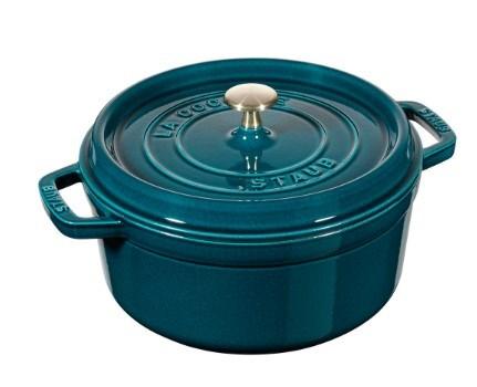 Staub 1102437, Blå, Støbejern, Emalje, Støbejern, 260 °C, 24 cm