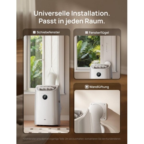 Dreo 515S mobil aircondition - 10.000 BTU, 1,5 l, 65 dB, 3.500 W - hvid