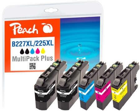 Peach B227XL/B225XL blækpatroner - Multipack Plus, kompatibel til Brother, XL, sort/cyan/magenta/gul (4 stk.) billede