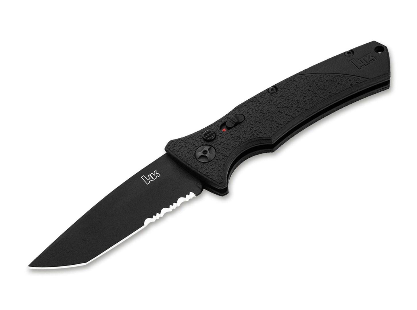 Heckler & Koch FD01 automatisk foldekniv - Tanto, D2-stål
