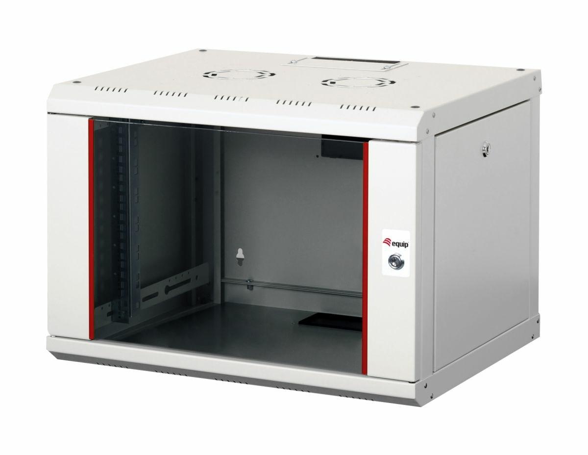 Equip Pro vægmonteret 19" rackskab - 7U, 600 × 450 mm, lysegrå (RAL 7035) billede