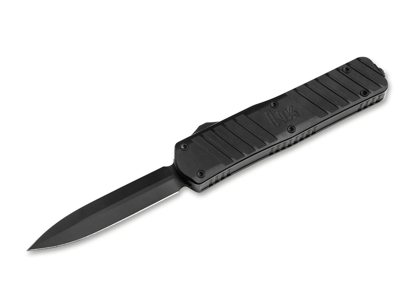 Heckler & Koch SP02 OTF foldekniv - D2 klinge, sort