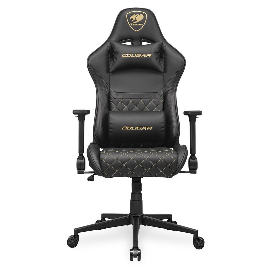 COUGAR Armor One V2 Gold gamer stol - sort