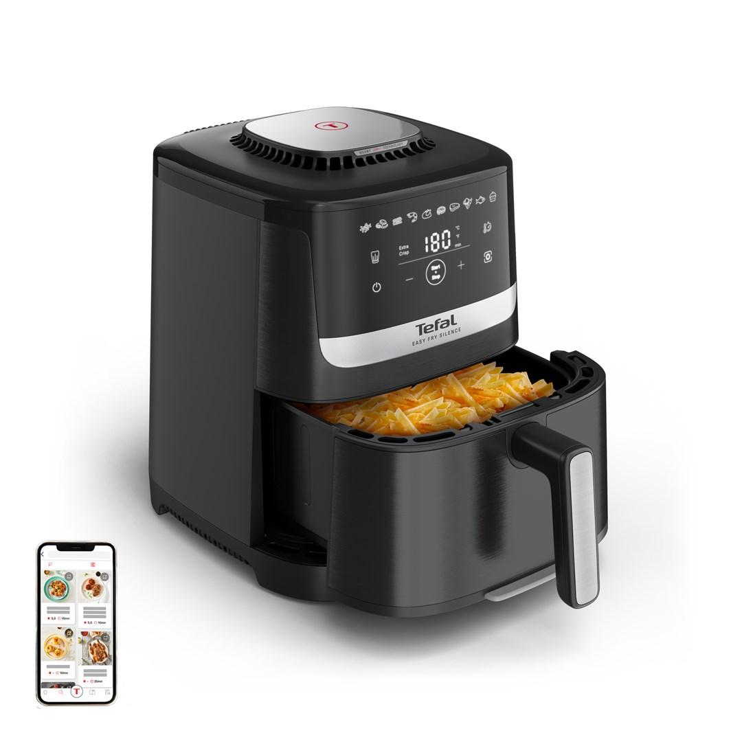Tefal Easy Fry Silence EY5528E0 varmluftfriture - 5 l, sort/rustfrit stål billede