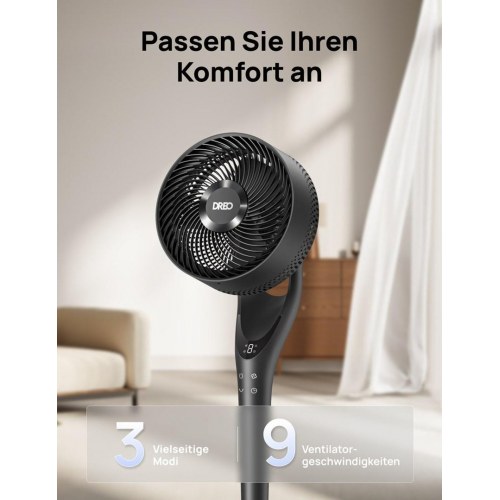 Dreo TurboPoly 154 gulvventilator - sort