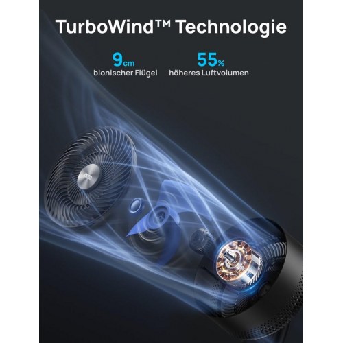 Dreo TurboPoly 154 gulvventilator - sort