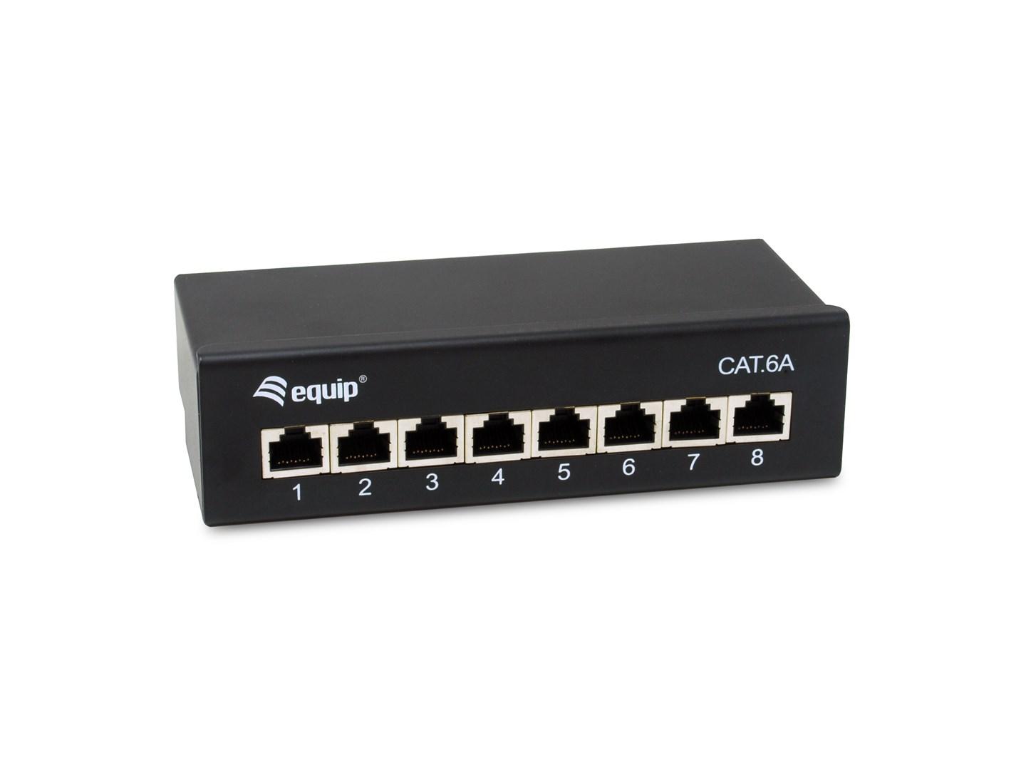 Equip 326621 patchpanel - 8 porte Cat6a RJ‑45, 10GBase‑T