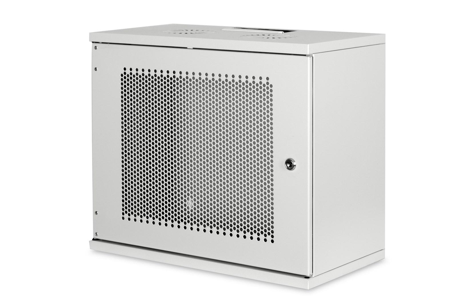 DIGITUS DN-19-09U-S-PD vægmonteret SOHO rackskab 9U - 54 × 40 cm, grå billede
