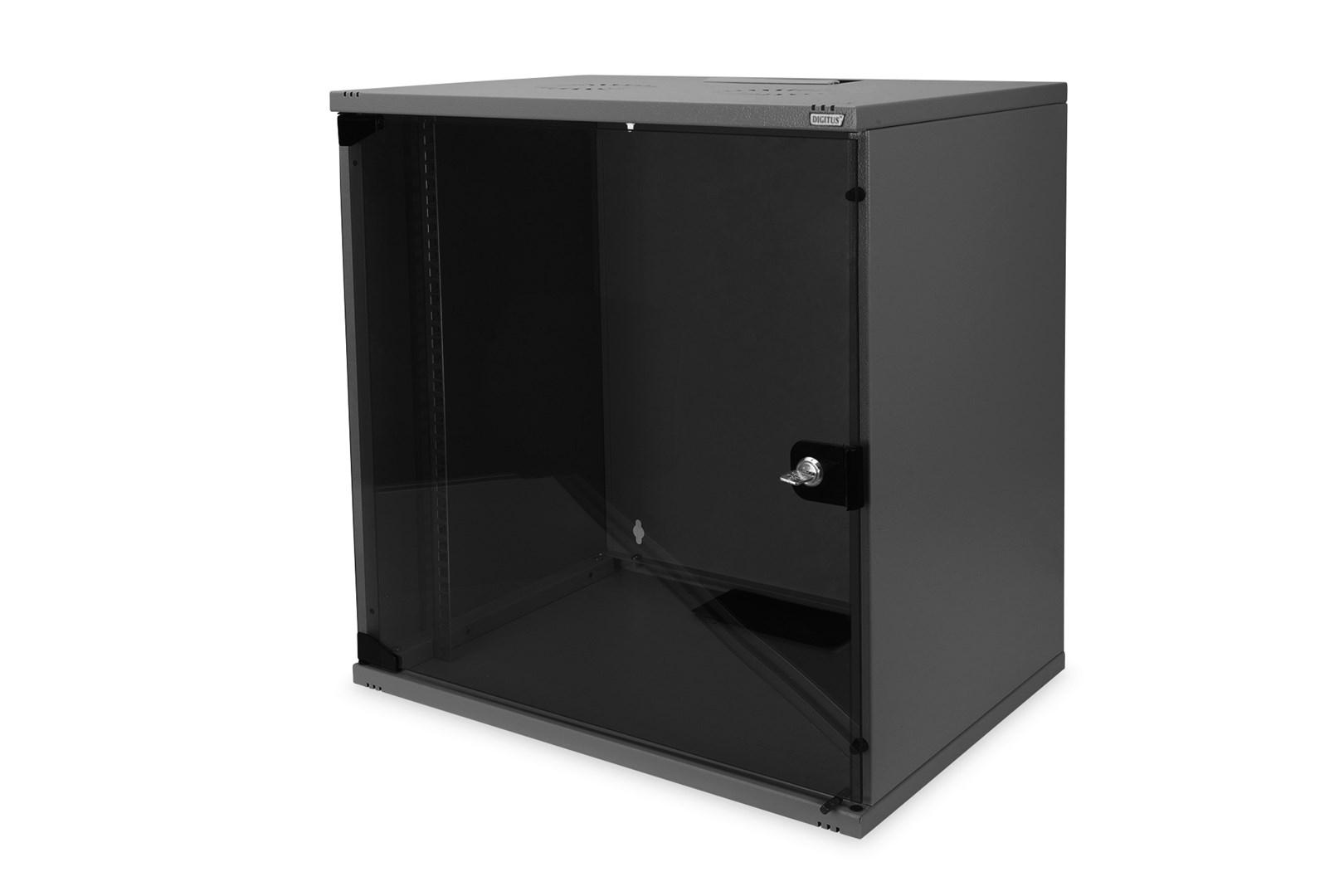 DIGITUS vægskab SOHO - 12U, 59,5 × 54,0 × 40,0 cm, sort billede
