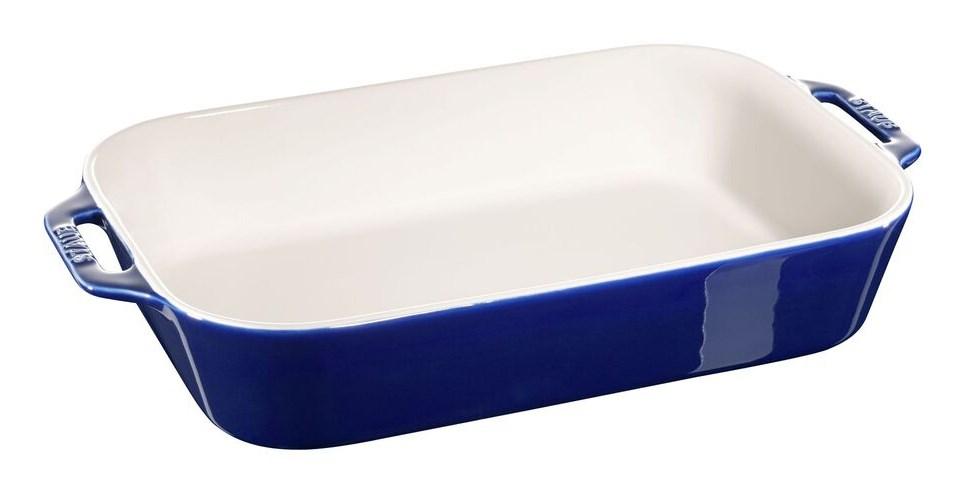 STAUB rektangulær keramisk bradepande 4,4 l - blå billede