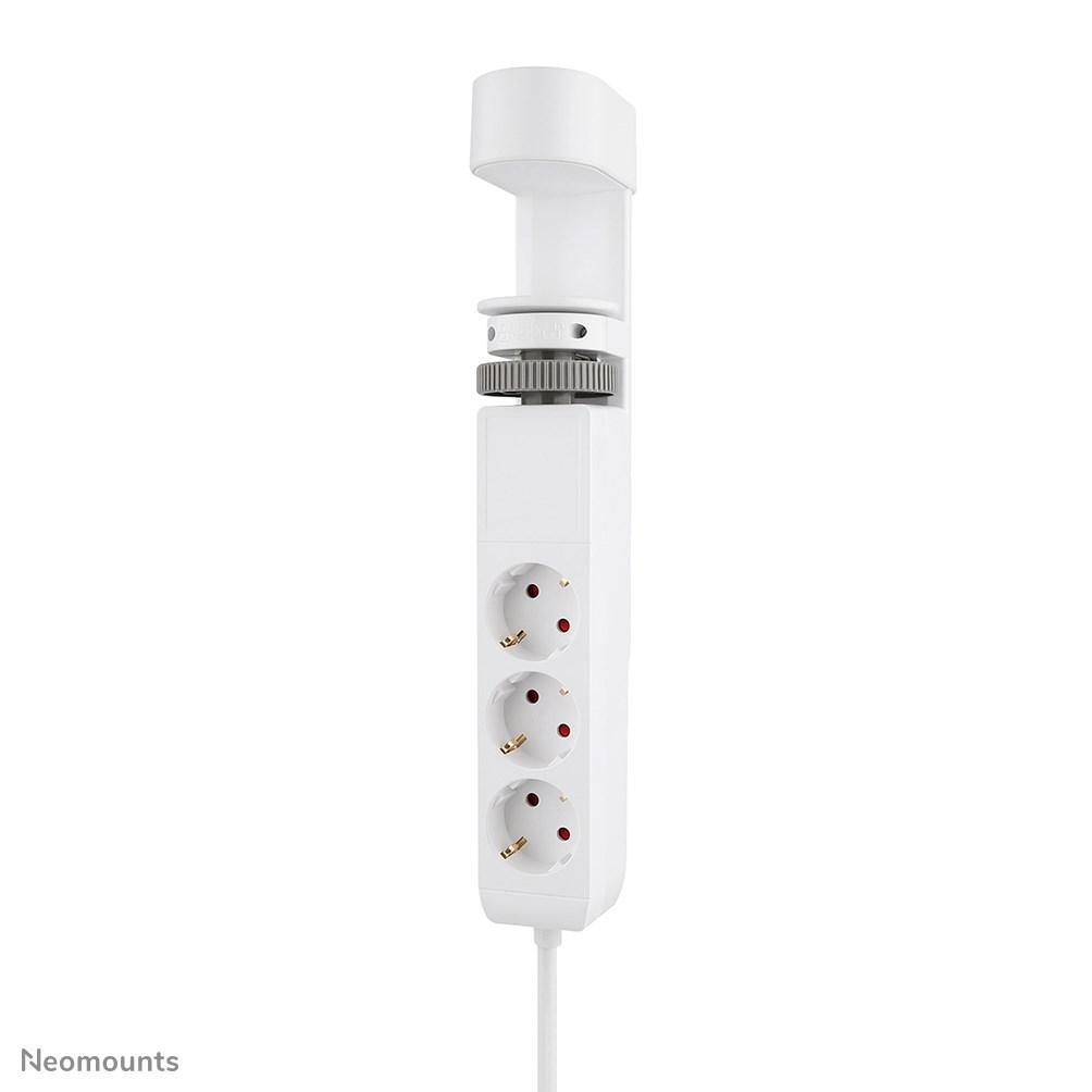 Neomounts DS22-840WH6 bordstik med klemme - 3 Schuko, 2×USB‑C + 2×USB‑A, hurtig opladning billede