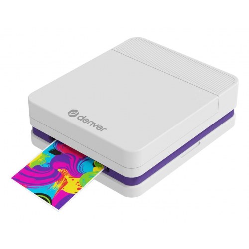 Denver MCP-6010 håndholdt printer - hvid, 600 × 600 dpi, USB‑C, trådløs/ledning