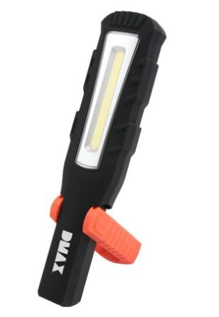 Genopladelig håndlygte med LED - sort/orange, 800 lm, USB