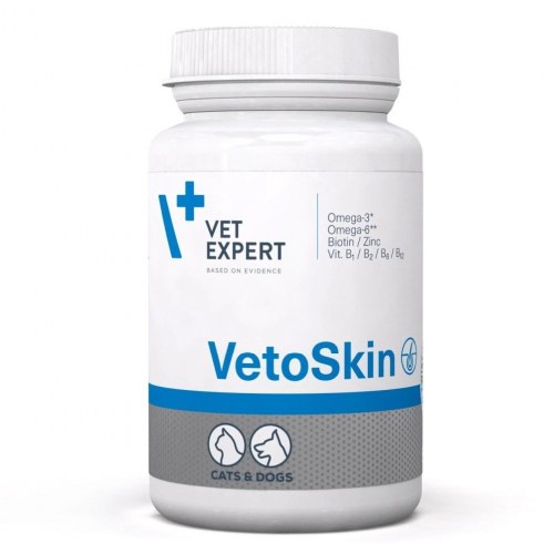 VetExpert VetoSkin - kosttilskud til hunde og katte, 90 tabletter