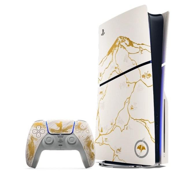 Sony PlayStation 5 - Ghost of Yotei Gold Limited Edition bundle (slim) billede