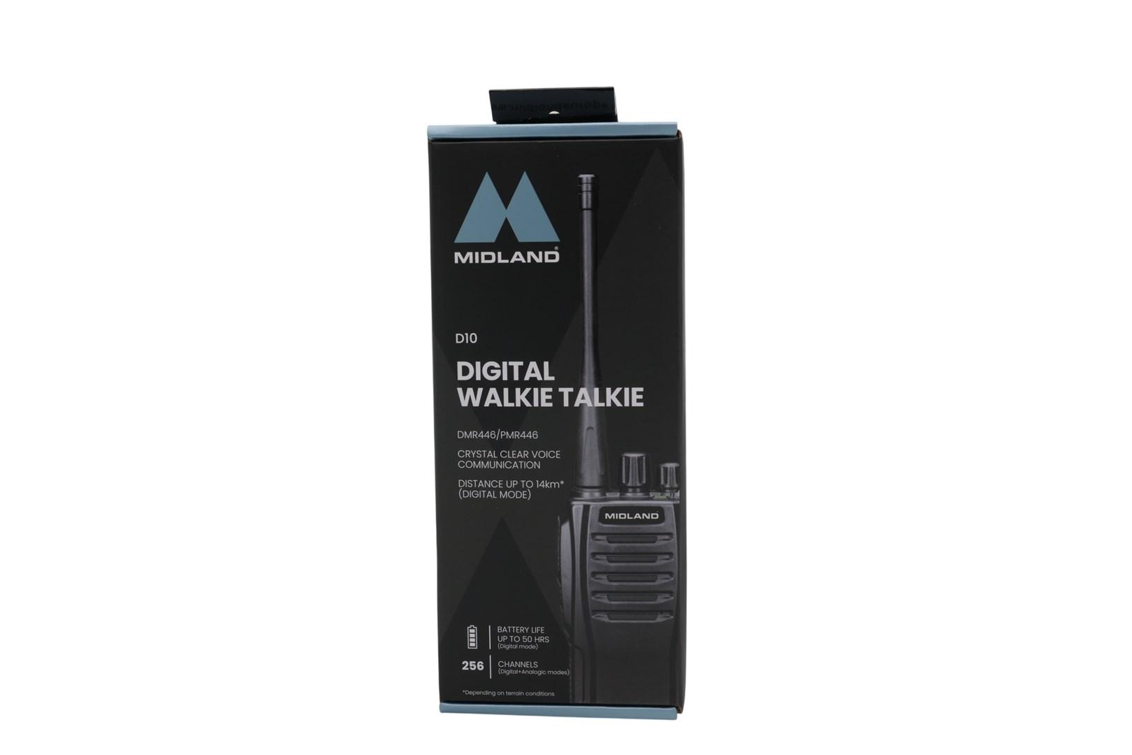 Midland D10 digital walkie talkie (DMR446/PMR446) billede