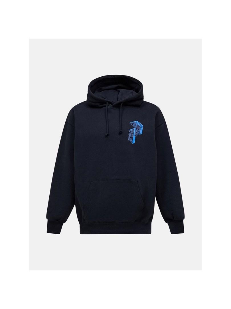 Peak Performance Terry Graphic Hoodie - sort, str. M