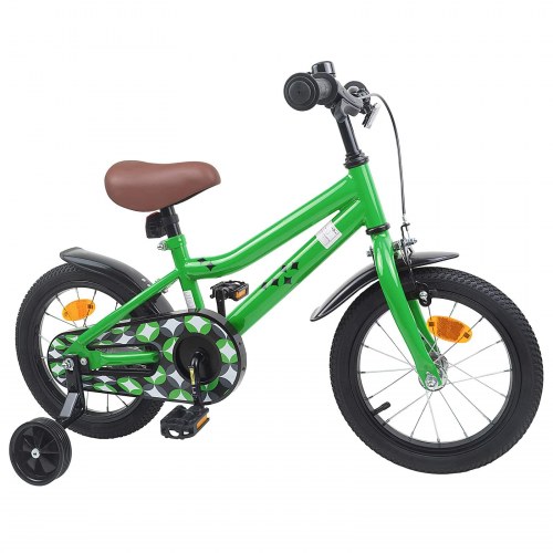 Børnecykel 16 tommer til 4-6 år gamle Grøn