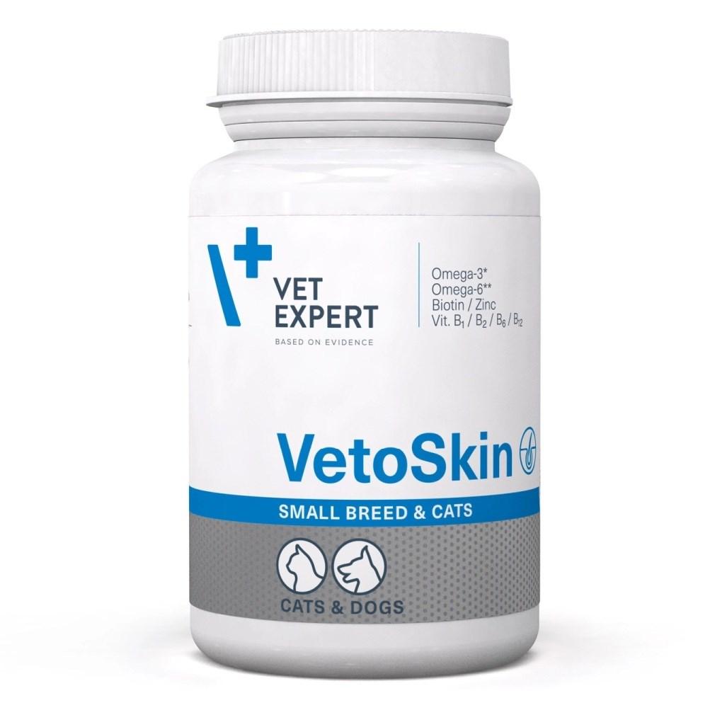 VetExpert VetoSkin Small Breed & Cats - kosttilskud til hunde og katte, 60 tabletter