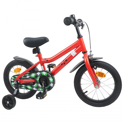 Børnecykel 16 tommer til 4-6 år gamle Rød