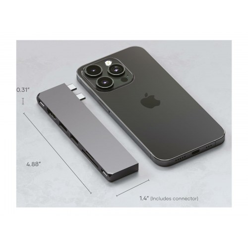 Satechi Pro Hub Slim USB‑C x 2 dockingstation - Space Grey