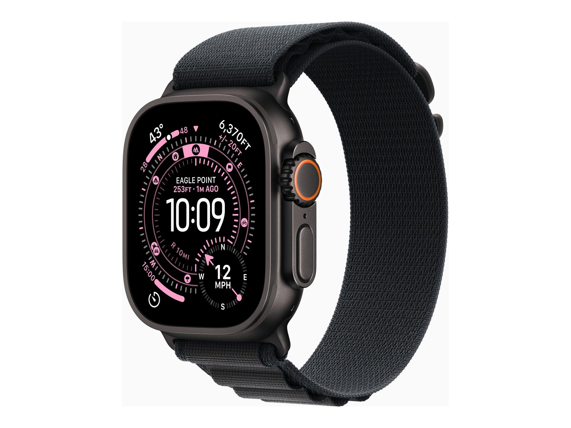Apple Watch Ultra 3 49 mm - sort titanium med Alpine Loop (S)