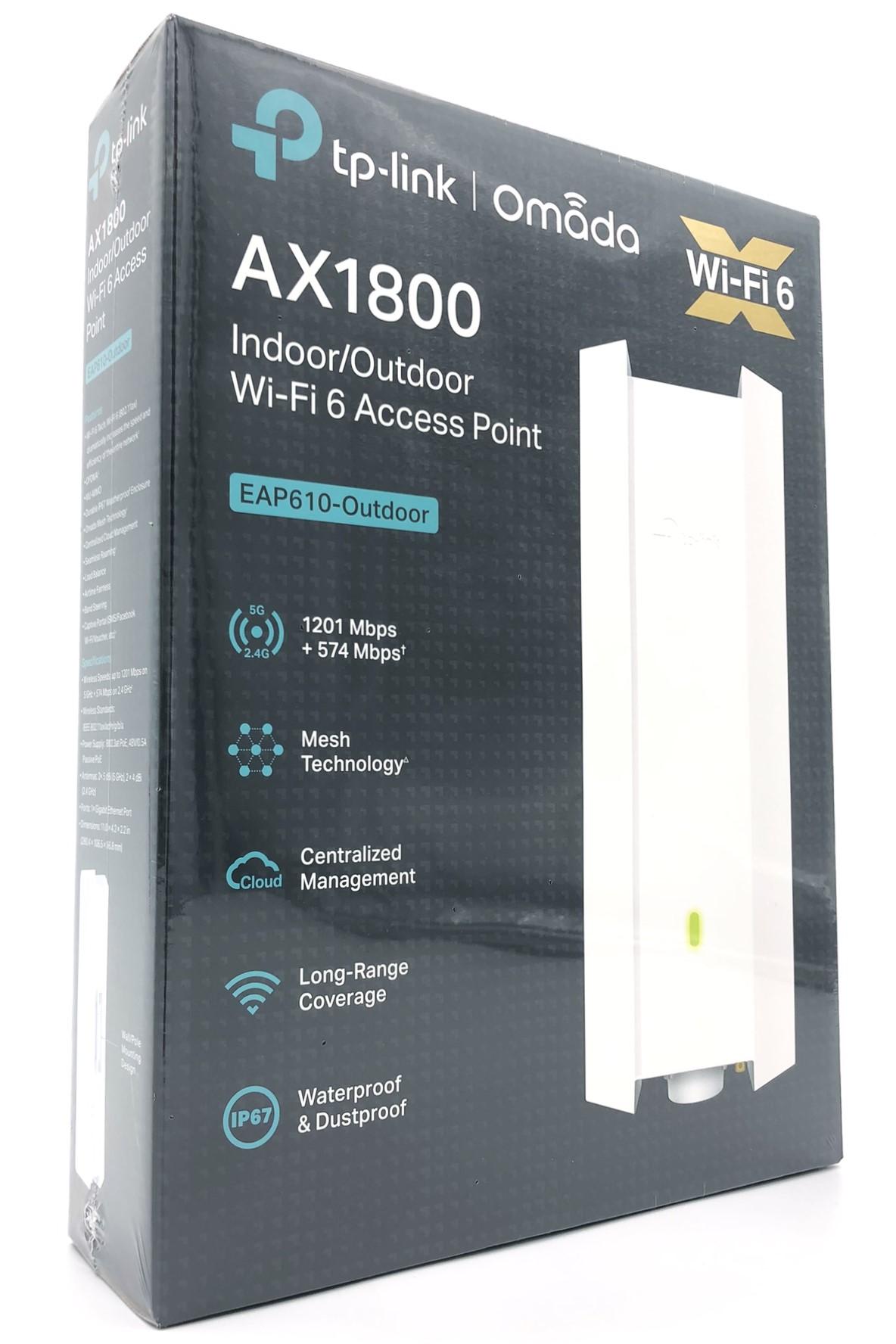 TP-Link Omada EAP610-Outdoor AX1800 adgangspunkt - Wi‑Fi 6, indendørs/udendørs, hvid