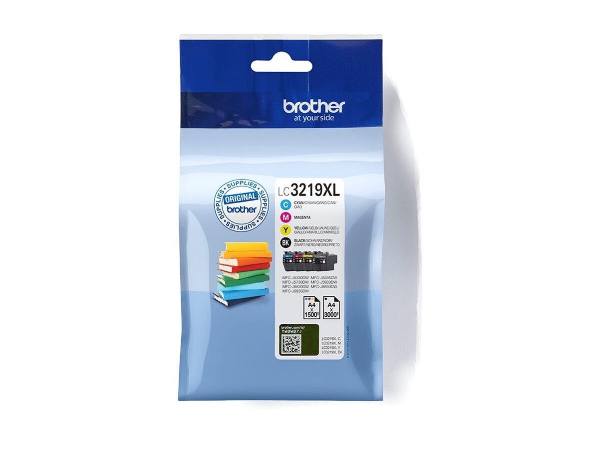 Brother LC3219XL Value Pack - sort, cyan, magenta, gul - 4-pak - op til 3.000 sider