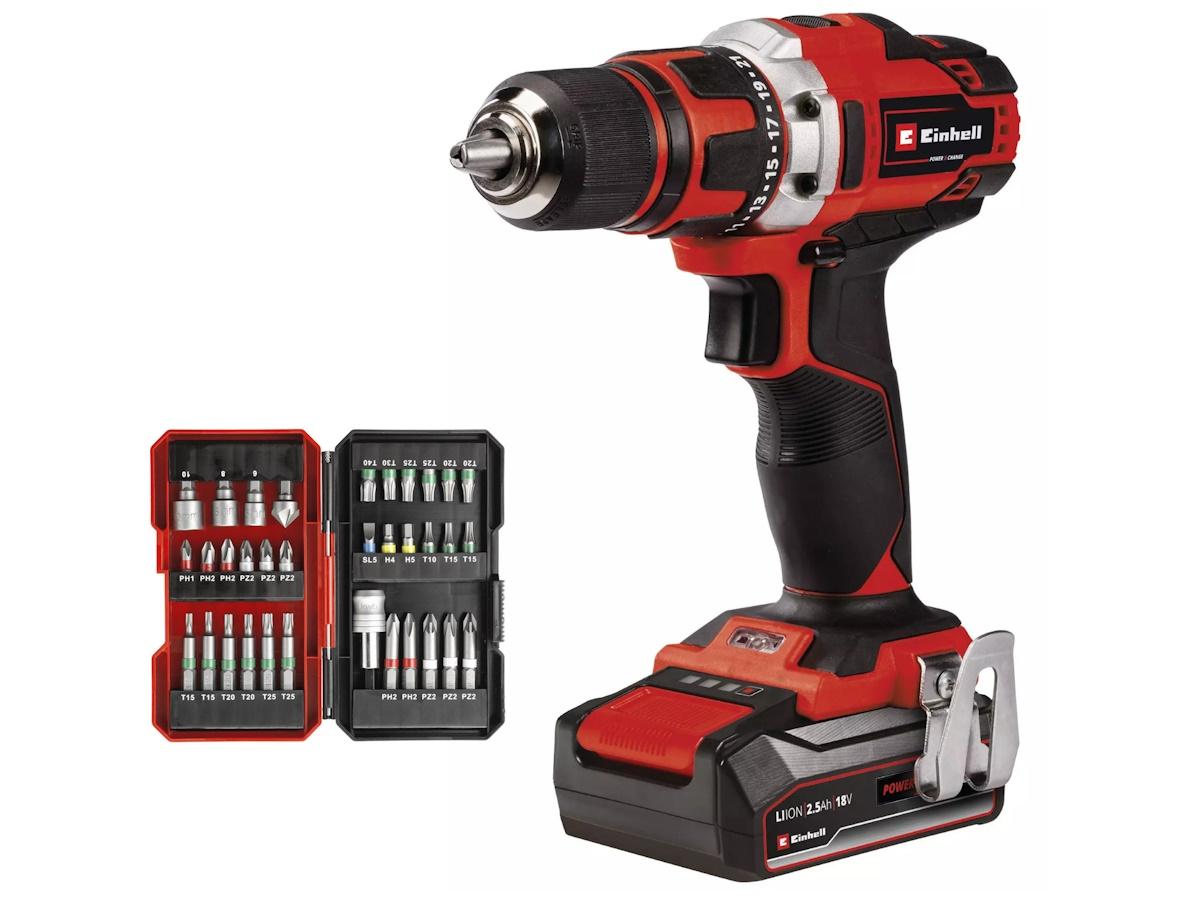Einhell TE-CD 18/40 Li 18V slagboremaskine - inkl. 1×2,5 Ah batteri og lader