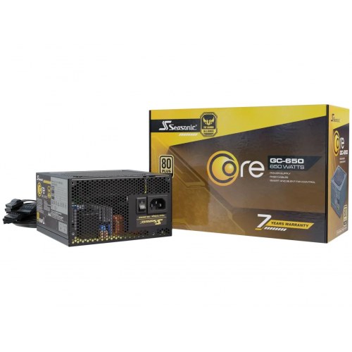 Seasonic Core GC-650 - ATX 3.1 strømforsyning 650 W, fuldt modulær, 80 Plus Gold - Sort